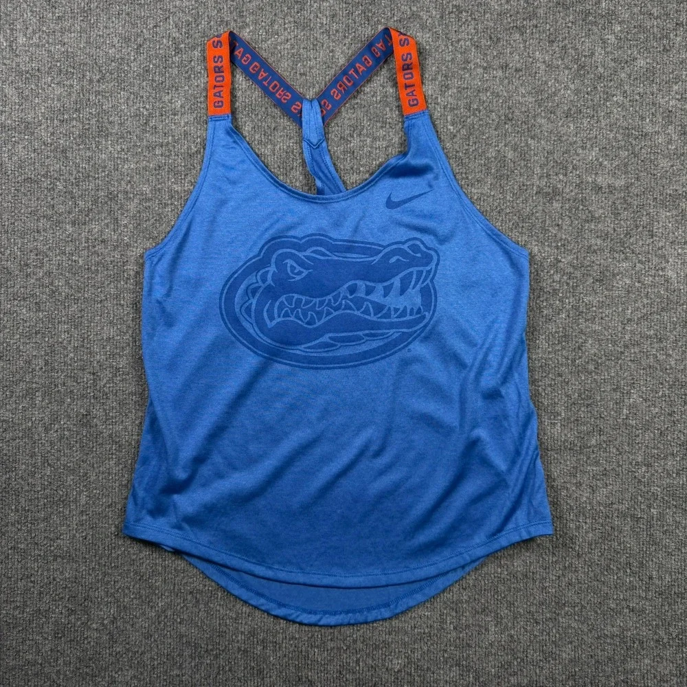 Florida Gators Dri-FIT Nike Tank Top Womens XS Blue Racerback Logo Sportswear
